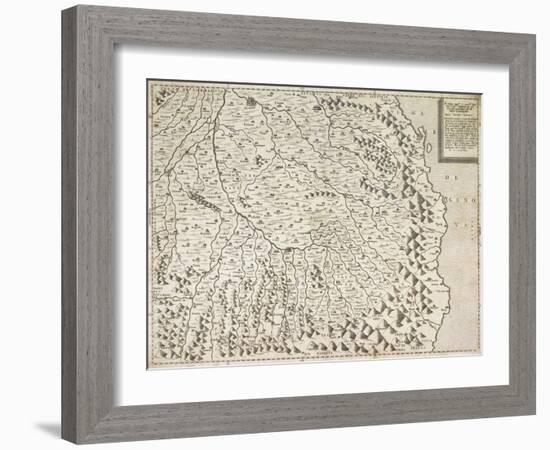 Map of Piedmont Region, Venice, 1567-null-Framed Giclee Print