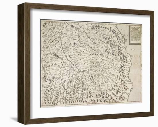 Map of Piedmont Region, Venice, 1567-null-Framed Giclee Print