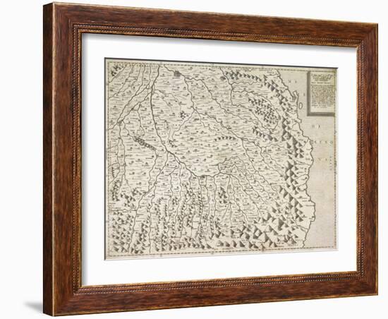 Map of Piedmont Region, Venice, 1567-null-Framed Giclee Print