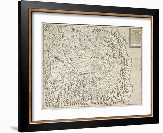 Map of Piedmont Region, Venice, 1567-null-Framed Giclee Print