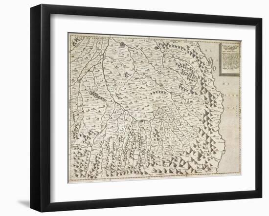 Map of Piedmont Region, Venice, 1567-null-Framed Giclee Print