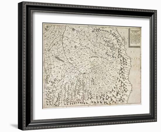 Map of Piedmont Region, Venice, 1567-null-Framed Giclee Print