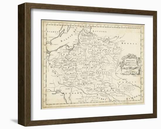 Map of Poland-T. Jeffreys-Framed Art Print