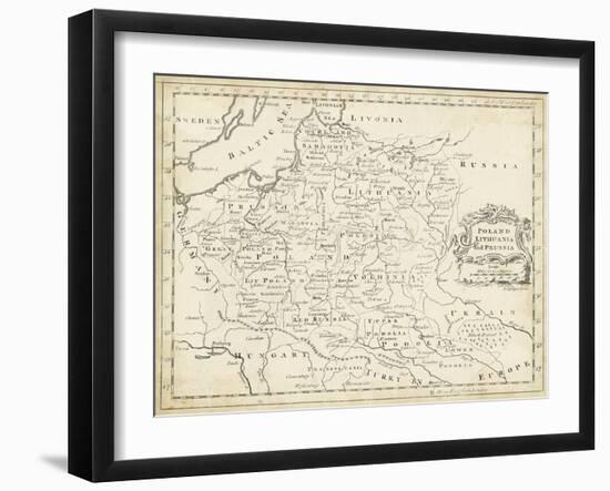 Map of Poland-T. Jeffreys-Framed Art Print