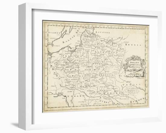 Map of Poland-T. Jeffreys-Framed Art Print