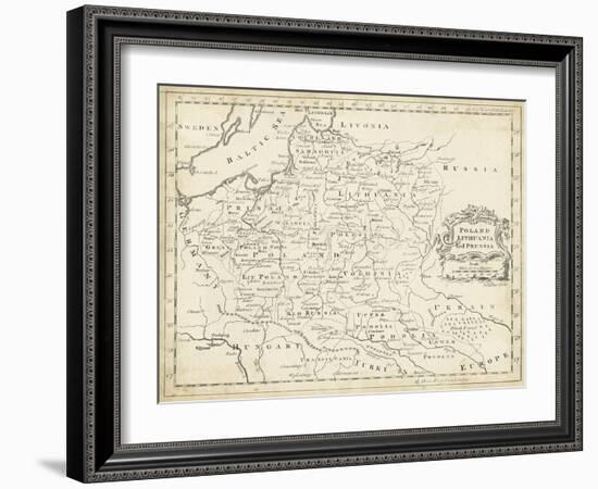 Map of Poland-T. Jeffreys-Framed Art Print