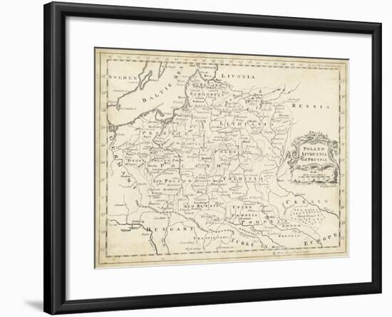 Map of Poland-T. Jeffreys-Framed Art Print