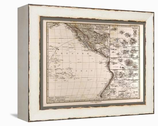 Map of Polynesia and Oceania, 1872-null-Framed Premier Image Canvas