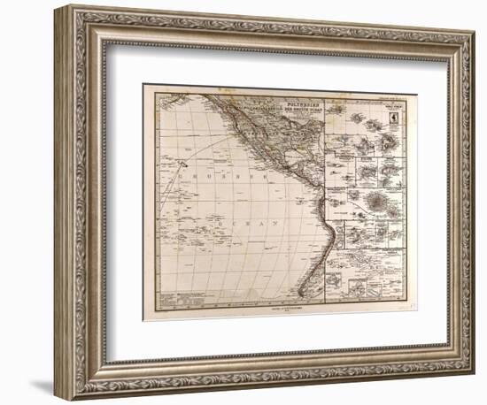 Map of Polynesia and Oceania, 1872-null-Framed Giclee Print