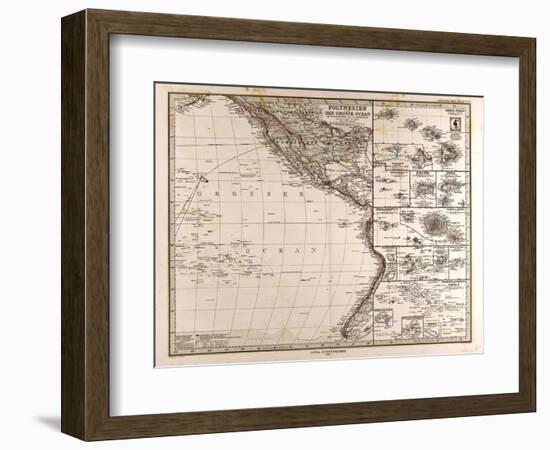 Map of Polynesia and Oceania, 1872-null-Framed Giclee Print