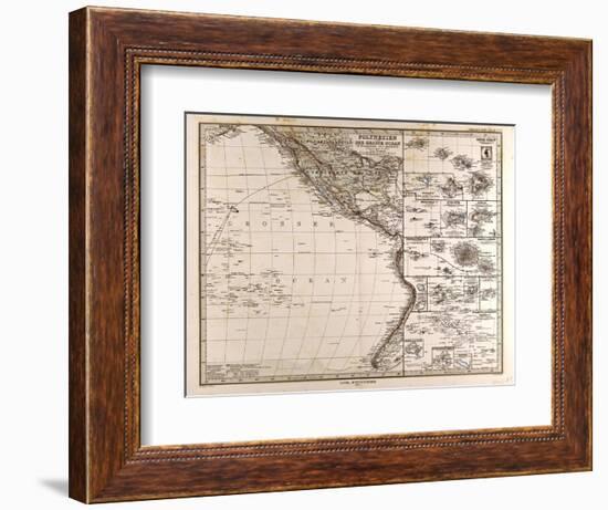 Map of Polynesia and Oceania, 1872-null-Framed Giclee Print