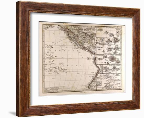 Map of Polynesia and Oceania, 1872-null-Framed Giclee Print