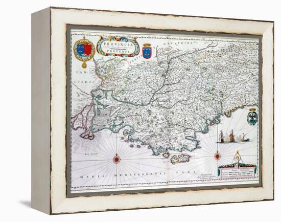 Map of 'Provincia' or Provence, Now Part of Southern France, 1638-Willem Janszoon Blaeu-Framed Premier Image Canvas