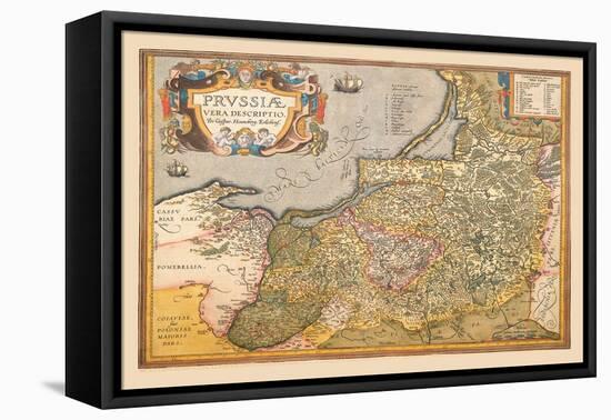 Map of Prussia-Abraham Ortelius-Framed Stretched Canvas