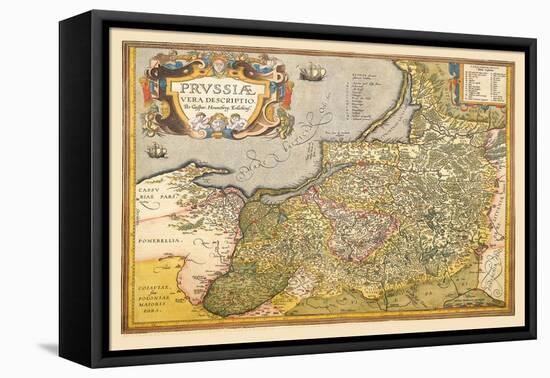 Map of Prussia-Abraham Ortelius-Framed Stretched Canvas