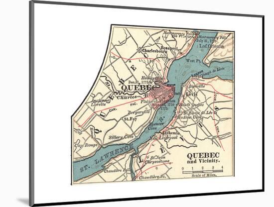 Map of Quebec (C. 1900), Maps-Encyclopaedia Britannica-Mounted Giclee Print