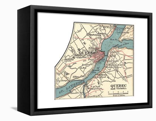 Map of Quebec (C. 1900), Maps-Encyclopaedia Britannica-Framed Premier Image Canvas