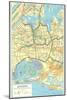 Map of Queens, New York-null-Mounted Art Print