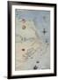 Map of Raleigh's Virginia-John White-Framed Giclee Print