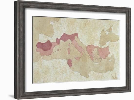 Map of Roman Territories BC-null-Framed Giclee Print