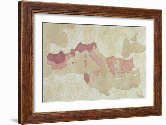 Map of Roman Territories BC-null-Framed Giclee Print