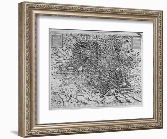 Map of Rome, 1579-Mario Cartaro-Framed Giclee Print