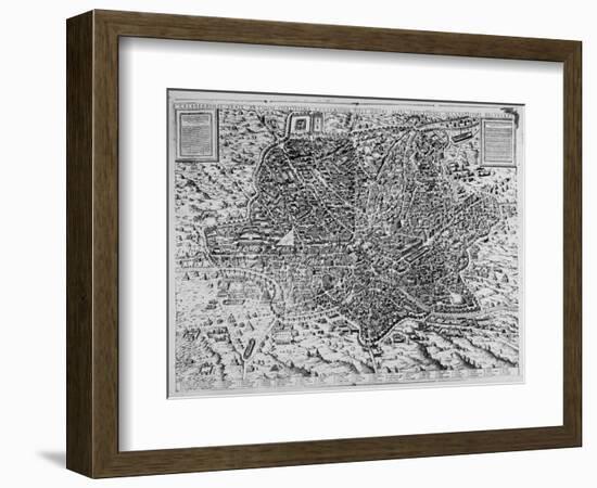 Map of Rome, 1579-Mario Cartaro-Framed Giclee Print