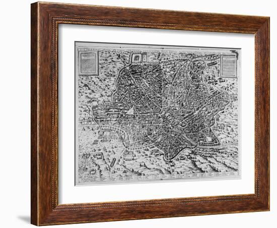 Map of Rome, 1579-Mario Cartaro-Framed Giclee Print