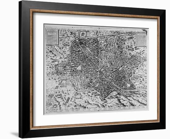 Map of Rome, 1579-Mario Cartaro-Framed Giclee Print