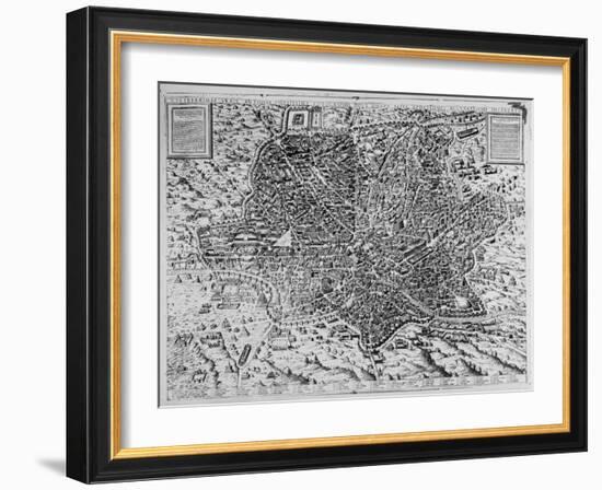 Map of Rome, 1579-Mario Cartaro-Framed Giclee Print