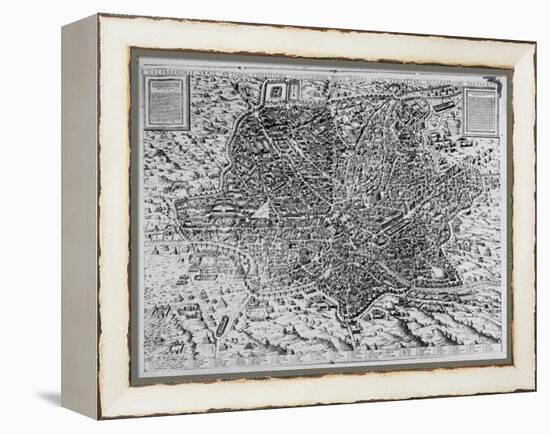 Map of Rome, 1579-Mario Cartaro-Framed Premier Image Canvas