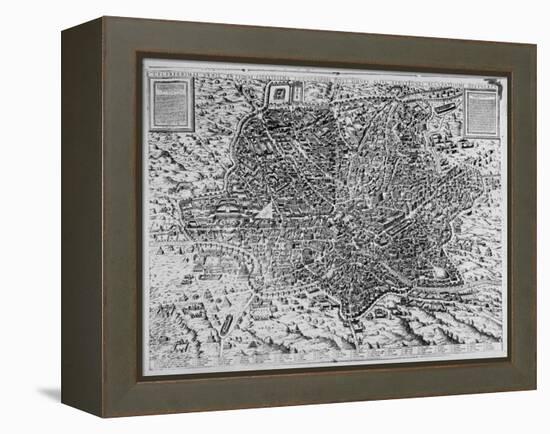 Map of Rome, 1579-Mario Cartaro-Framed Premier Image Canvas