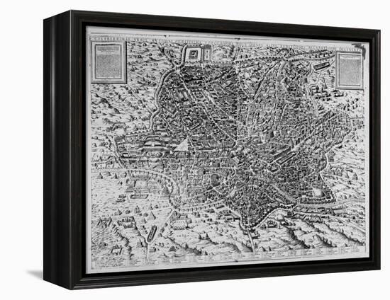 Map of Rome, 1579-Mario Cartaro-Framed Premier Image Canvas