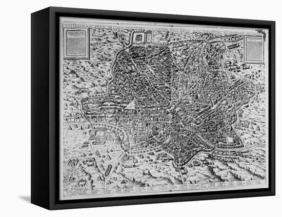 Map of Rome, 1579-Mario Cartaro-Framed Premier Image Canvas