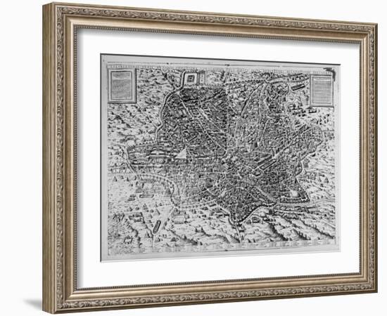 Map of Rome, 1579-Mario Cartaro-Framed Giclee Print