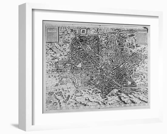 Map of Rome, 1579-Mario Cartaro-Framed Giclee Print