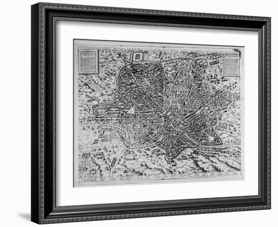 Map of Rome, 1579-Mario Cartaro-Framed Giclee Print