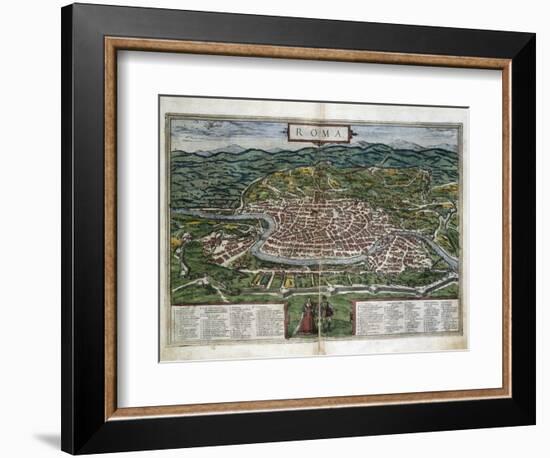 Map of Rome-Abraham Ortelius-Framed Art Print