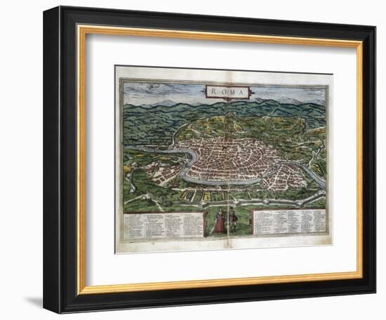 Map of Rome-Abraham Ortelius-Framed Art Print