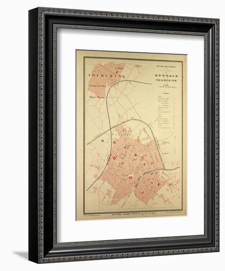 Map of Roubaix and Tourcoing-null-Framed Giclee Print