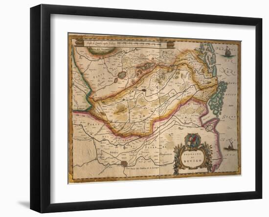 Map of Rovigo, Italy, and its Surroundings, from Regionum Italiae-null-Framed Giclee Print