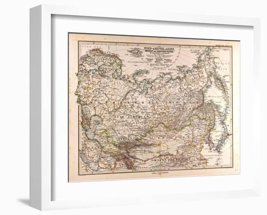 Map of Russia, 1874-null-Framed Giclee Print