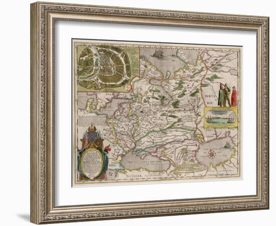 Map of Russia and Moscow (From: Theatrum Orbis Terrarum..), 1645-Willem Janszoon Blaeu-Framed Giclee Print