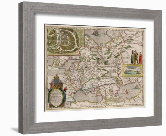 Map of Russia and Moscow (From: Theatrum Orbis Terrarum..), 1645-Willem Janszoon Blaeu-Framed Giclee Print