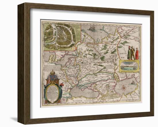 Map of Russia and Moscow (From: Theatrum Orbis Terrarum..), 1645-Willem Janszoon Blaeu-Framed Giclee Print