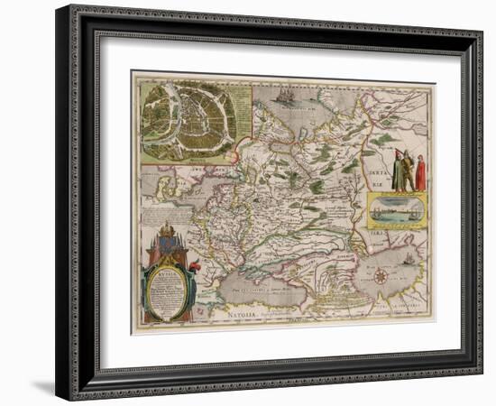 Map of Russia and Moscow (From: Theatrum Orbis Terrarum..), 1645-Willem Janszoon Blaeu-Framed Giclee Print