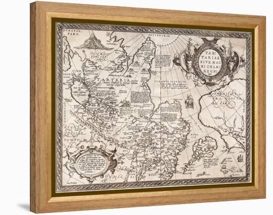 Map of Russia (From: Theatrum Orbis Terraru), 1598-Abraham Ortelius-Framed Premier Image Canvas