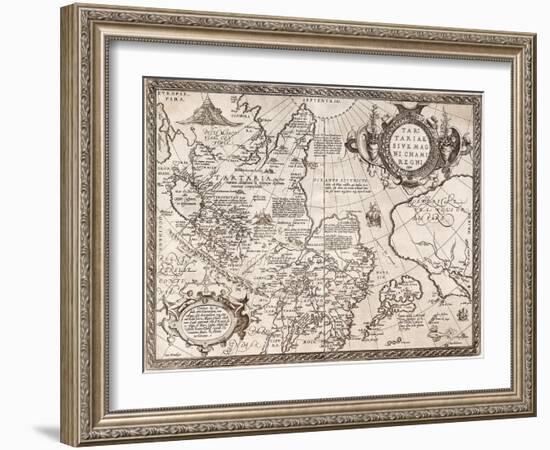 Map of Russia (From: Theatrum Orbis Terraru), 1598-Abraham Ortelius-Framed Giclee Print