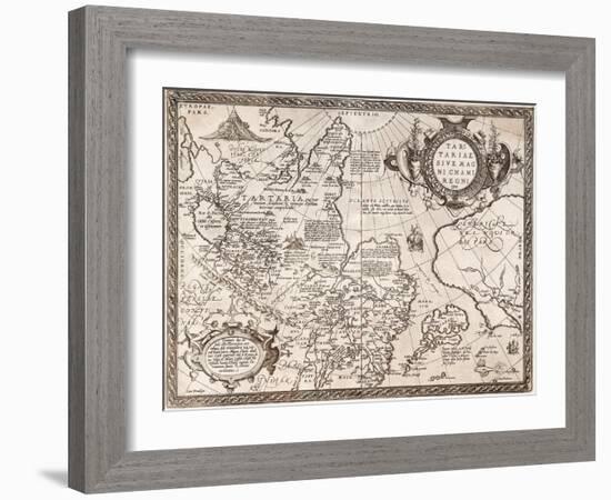 Map of Russia (From: Theatrum Orbis Terraru), 1598-Abraham Ortelius-Framed Giclee Print