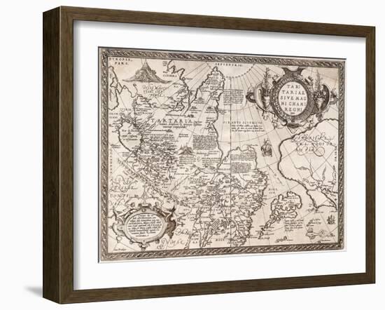 Map of Russia (From: Theatrum Orbis Terraru), 1598-Abraham Ortelius-Framed Giclee Print